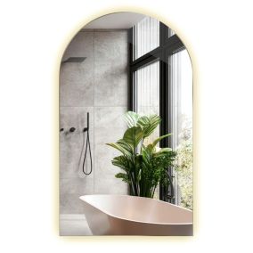 Lustro Owalne Ścięte LED Tulup 60x100 cm Neutralne Duże Do Łazienki 1 szt.