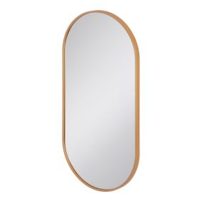 Lustro owalne GoodHome Tisa Slim 40 x 80 cm złote