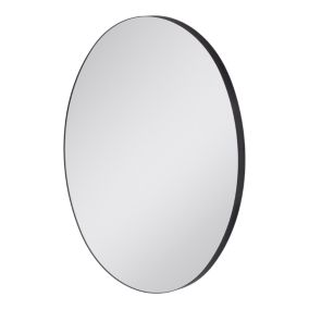 Lustro owalne GoodHome Tisa Slim 60 x 74 cm czarne