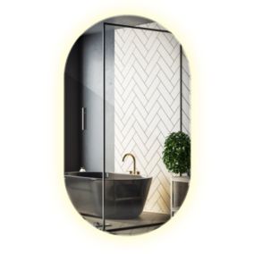 Lustro Owalne LED Tulup 52x90 cm Neutralne Podświetlane 1 szt.