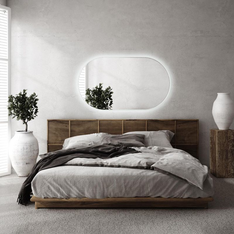 Lustro Owalne LED Tulup 52x90 cm Zimne Podświetlane 1 szt.