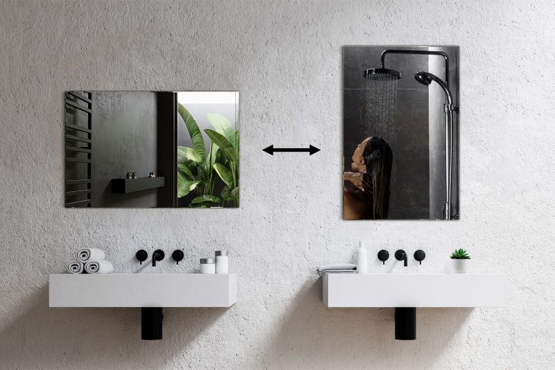 Lustro Ozdobne do Łazienki Wallfluent 60 cm x 40 cm Prostokątne 1 szt.
