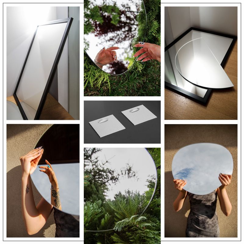 Lustro Ozdobne do Łazienki Wallfluent 60 cm x 40 cm Prostokątne 1 szt.