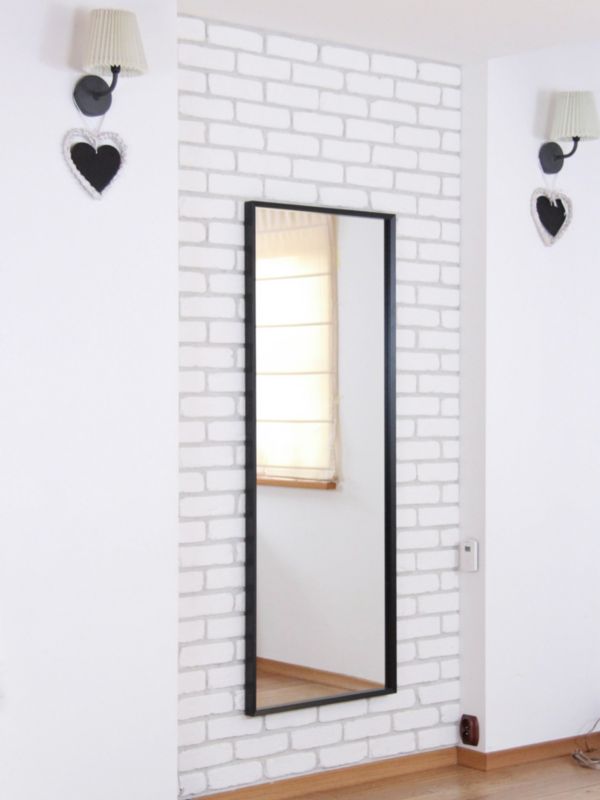 Lustro Profilmat 160x60 w czarnej  ramie kasetonowej z efektem głębi 1szt.