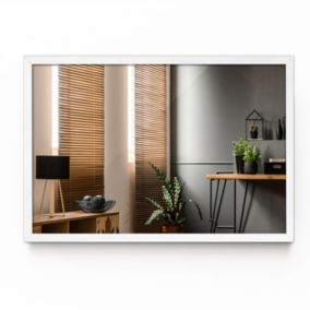Lustro prostokątne Tulup 60 x 40 minimalistyczne w białej ramie MDF 1 szt.