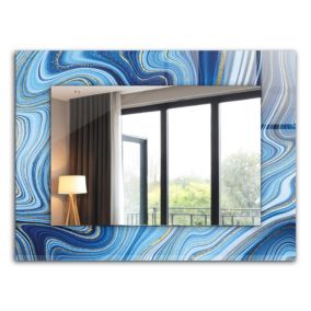 Lustro Prostokątne Tulup Abstrakcyjny Wzór 80x60 cm Stylowe 1 szt.