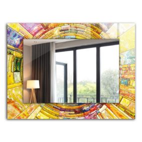 Lustro Prostokątne Tulup Kolorowa Mozaika 80x60 cm Na Podkładzie 1 szt.
