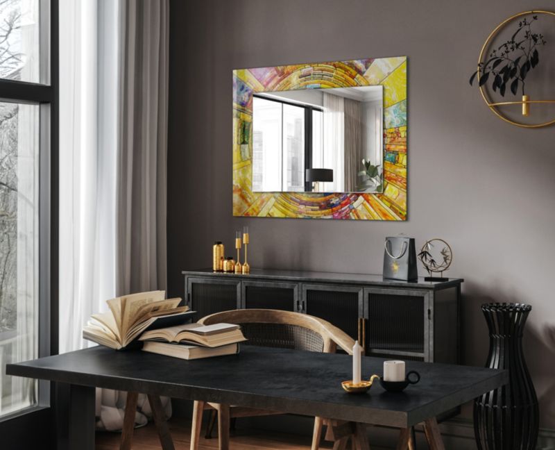 Lustro Prostokątne Tulup Kolorowa Mozaika 80x60 cm Na Podkładzie 1 szt.