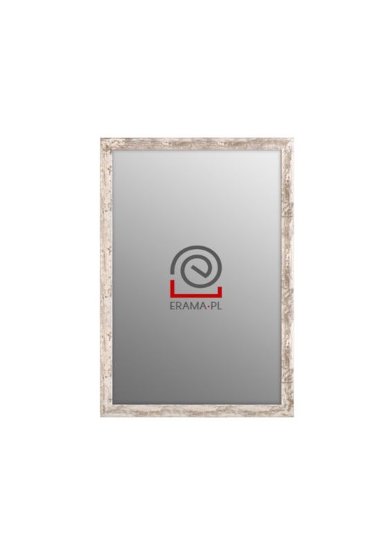 Lustro prostokątne z serii HIT Erama 40 x 60 cm w ramie bielona sosna 1szt.