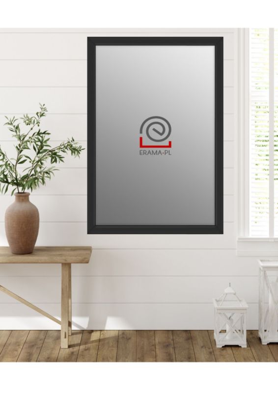 Lustro prostokątne z serii HIT Erama 40 x 60 cm w ramie czarnej 1szt.