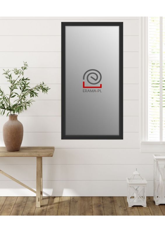 Lustro prostokątne z serii HIT Erama 40 x 80 cm w ramie czarnej 1szt.