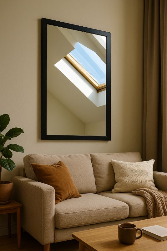 Lustro prostokątne z serii HIT Erama 40x60 cm w ramie czarnej 1szt.