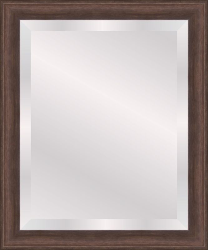 Lustro prostokątne Acuna 40 x 50 cm w ramie brązowe