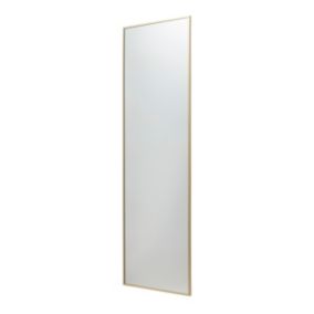 Lustro prostokątne GoodHome Muhely 40 x 140 cm w metalowej ramie złote