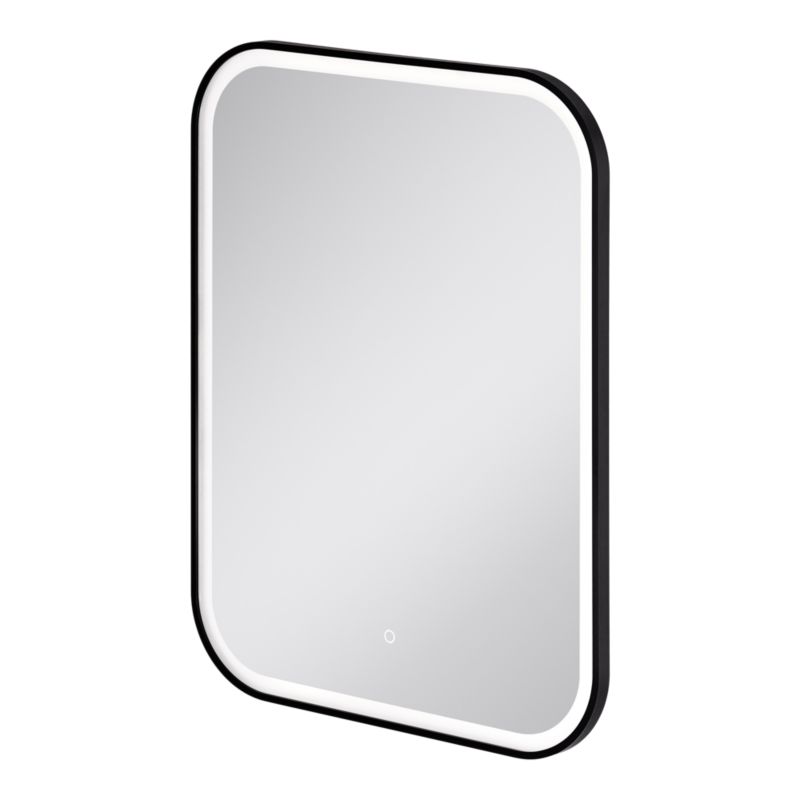 Lustro prostokątne LED GoodHome Carder 80 x 60 cm czarne