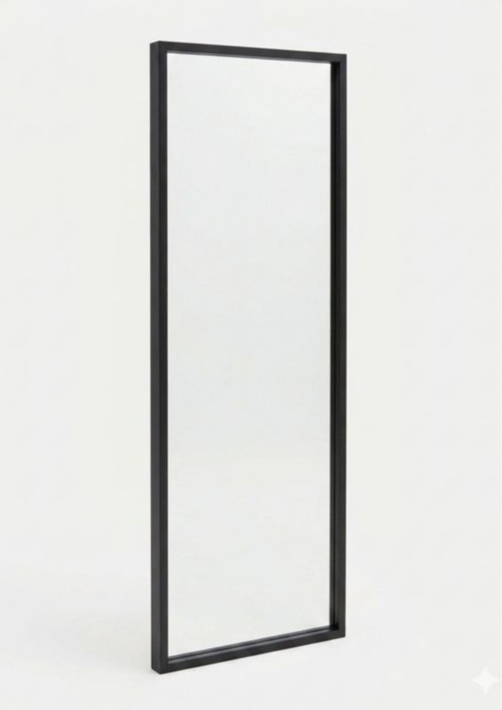 Lustro prostokątne Vero 45 x 150 cm w ramie czarne