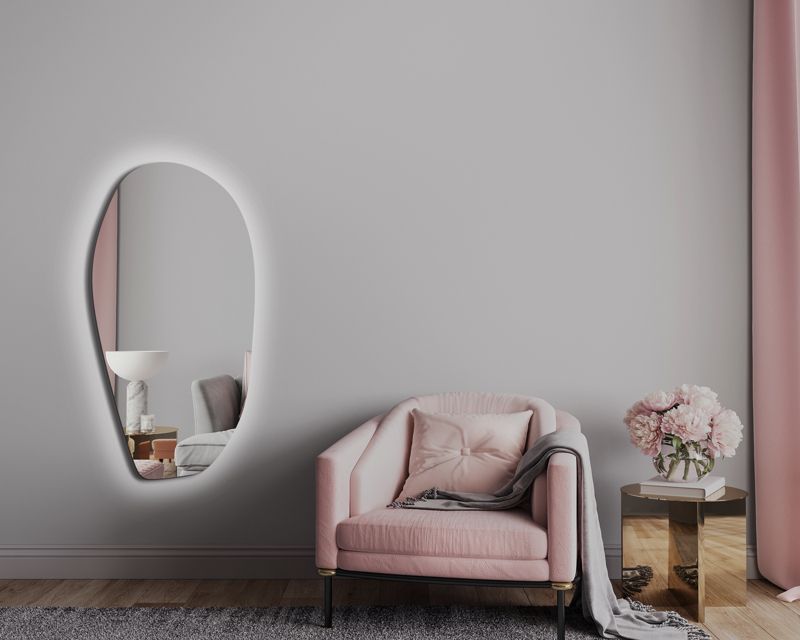 Lustro RUKE Simple Onda Ambiente ECOLine 62,9 x 120 cm barwa zimna 1szt.