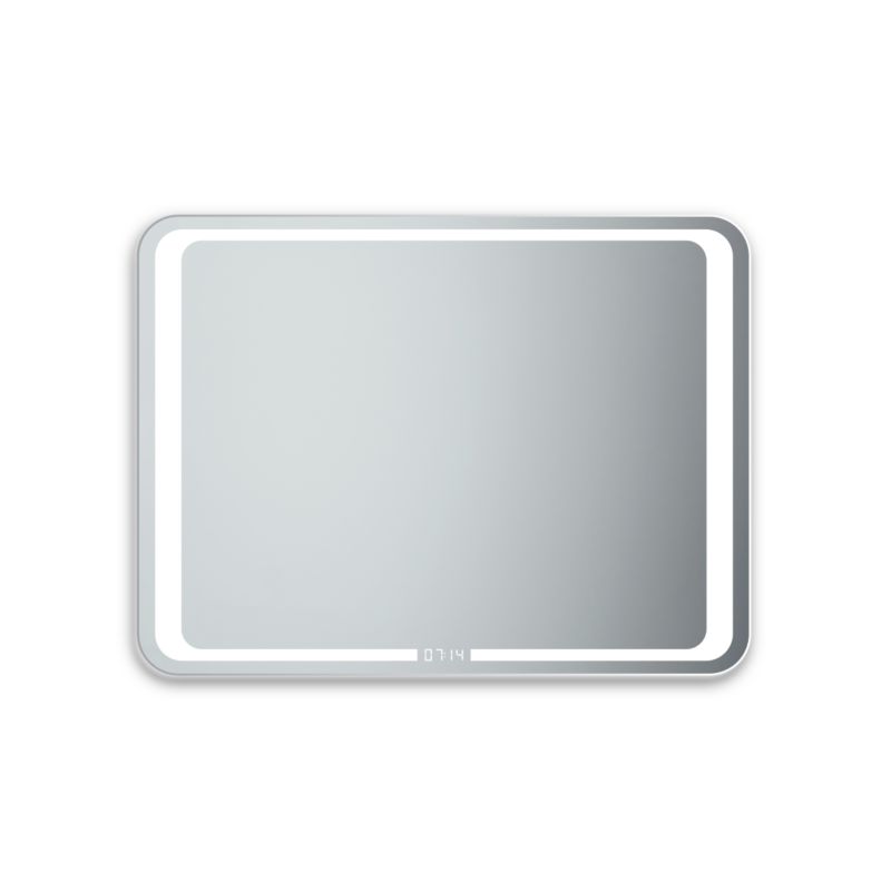 Lustro Ruke Watch ECOLine 80 x 60 cm barwa zimna zegar Power Led 1szt.