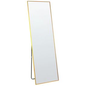 Lustro stojące Beauvais 156 cm Metal Złoty 1 szt.