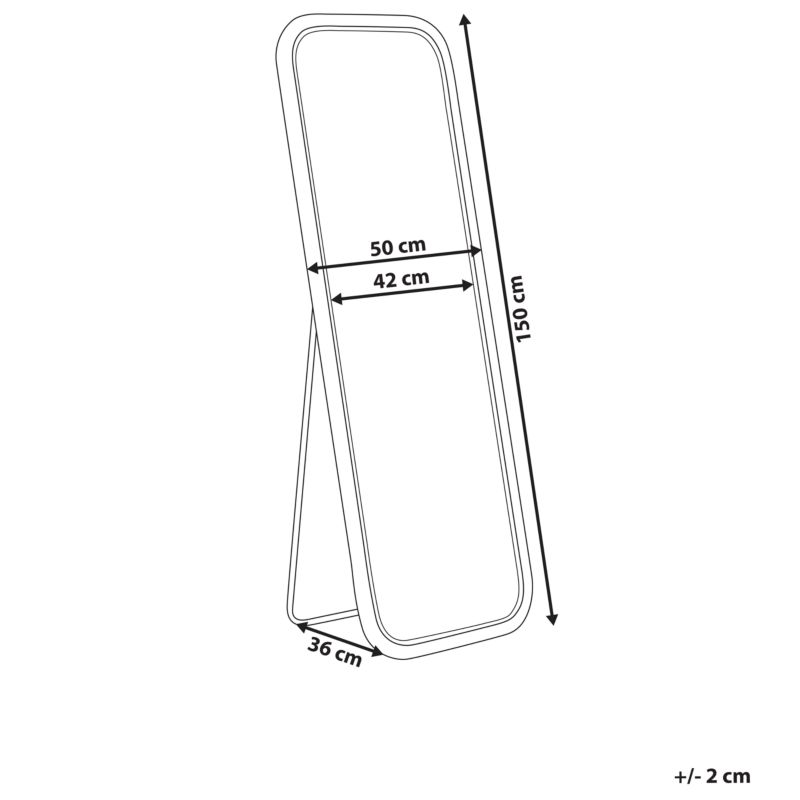 Lustro stojące Malange 150 cm Rattan Naturalny 1 szt.