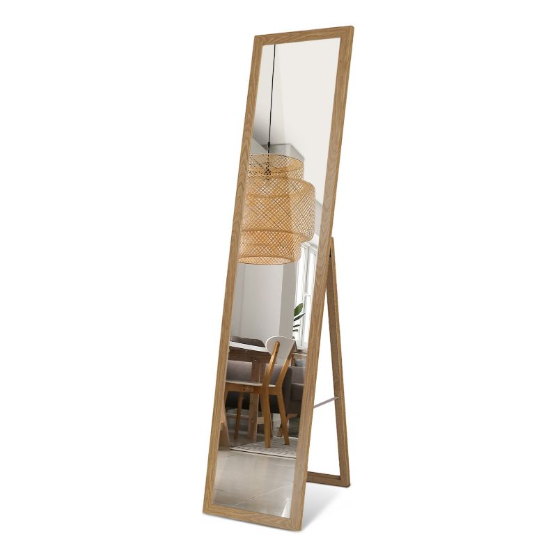 Lustro Stojące Tulup 156x36 cm Duże w Drewnianej Ramie do Garderoby 1 szt.