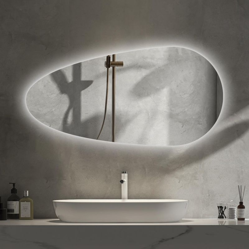 Lustro Tulup Nieregularne LED 45x90 cm Do Wizażu 1 szt.