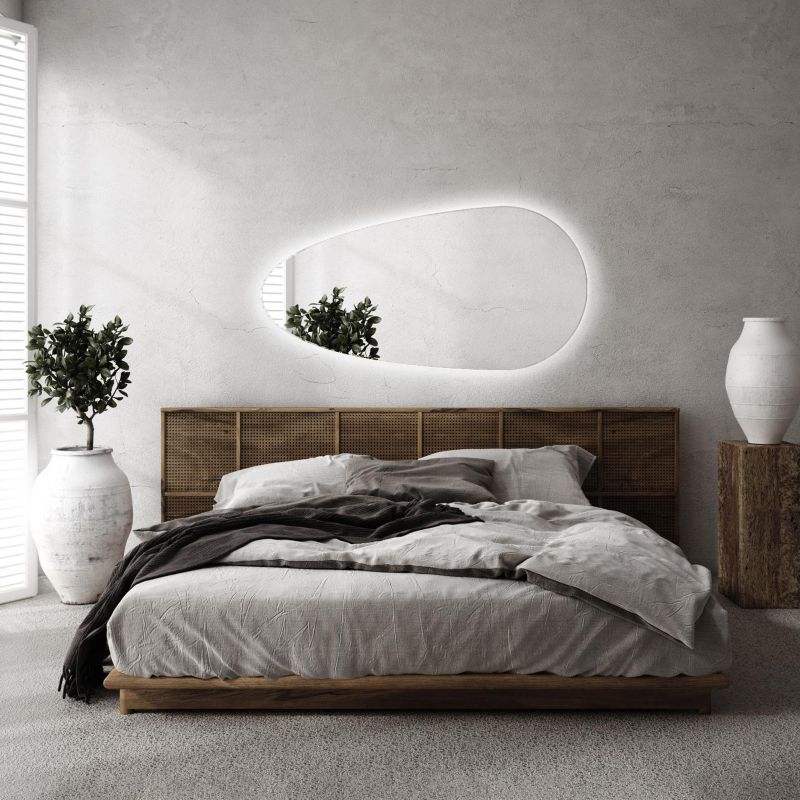 Lustro Tulup Nieregularne LED 45x90 cm Do Wizażu 1 szt.