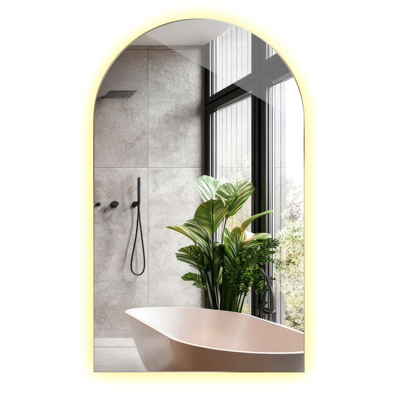Lustro Tulup Owalne Ścięte LED 45x80 cm Do Przedpokoju 1 szt.