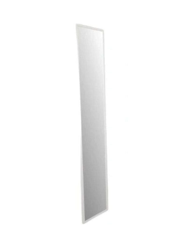 Lustro w ramie 32x163 cm tanie lustro wąskie lustro kolor biały