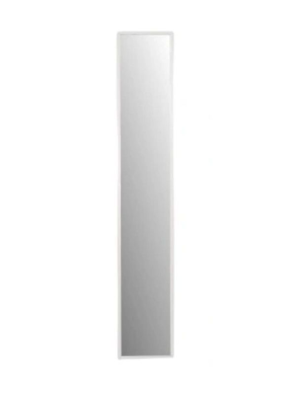 Lustro w ramie 32x163 cm tanie lustro wąskie lustro kolor biały