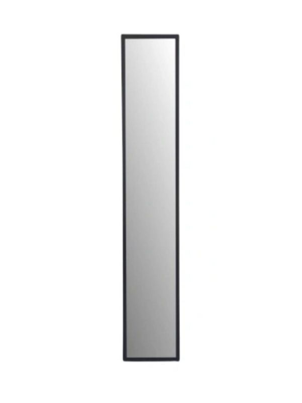 Lustro w ramie 32x163 cm tanie lustro wąskie lustro kolor czarny