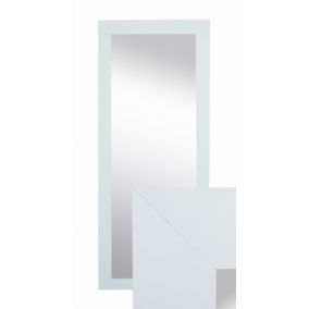 Lustro wiszące BD art w ozdobnej ramie 120x50 cm kolor sosna bielona do salonu pokoju sypialni garderoby 1 szt.