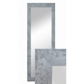 Lustro wiszące BD art w ozdobnej ramie 150x50 cm w kolor beton szary  do salonu pokoju sypialni 1 szt.