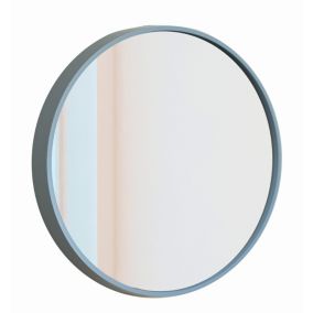 Lustro  wiszące okrągłe BD art drewniane loftowe 60 cm szare 1 szt.