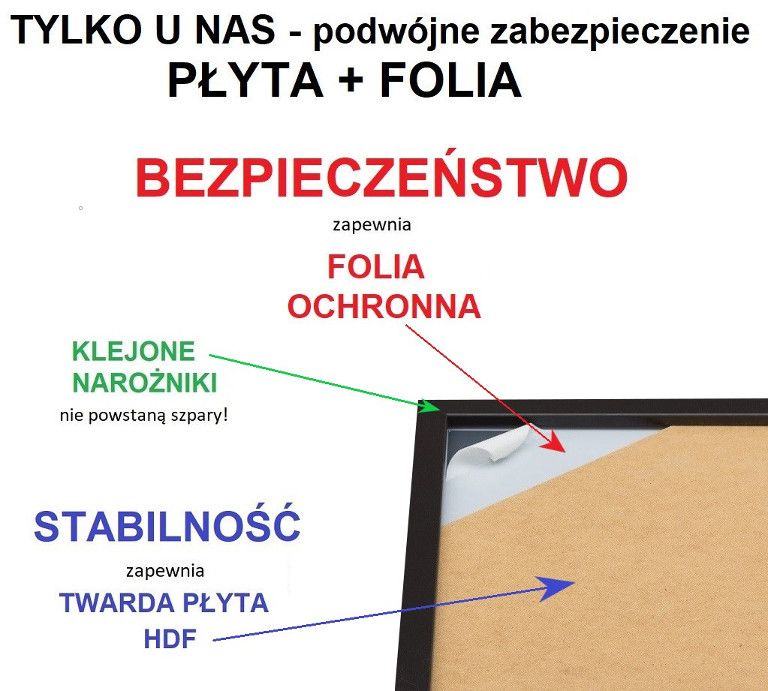 Lustro wiszące Profilmat 160x60 w ramie białej kasetonowej z efektem głębi 1szt.