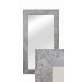 Lustro wiszące w ozdobnej ramie BD art  50x90 cm kolor beton szary do salonu pokoju sypialni 1 szt.