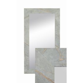 Lustro wiszące w ozdobnej ramie BD art  50x90 cm kolor beton złoty do salonu pokoju sypialni 1 szt.