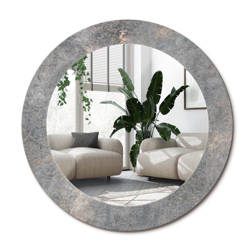 Lustro z nadrukiem Wallfluent fi50 cm Vintage beton 1 szt.