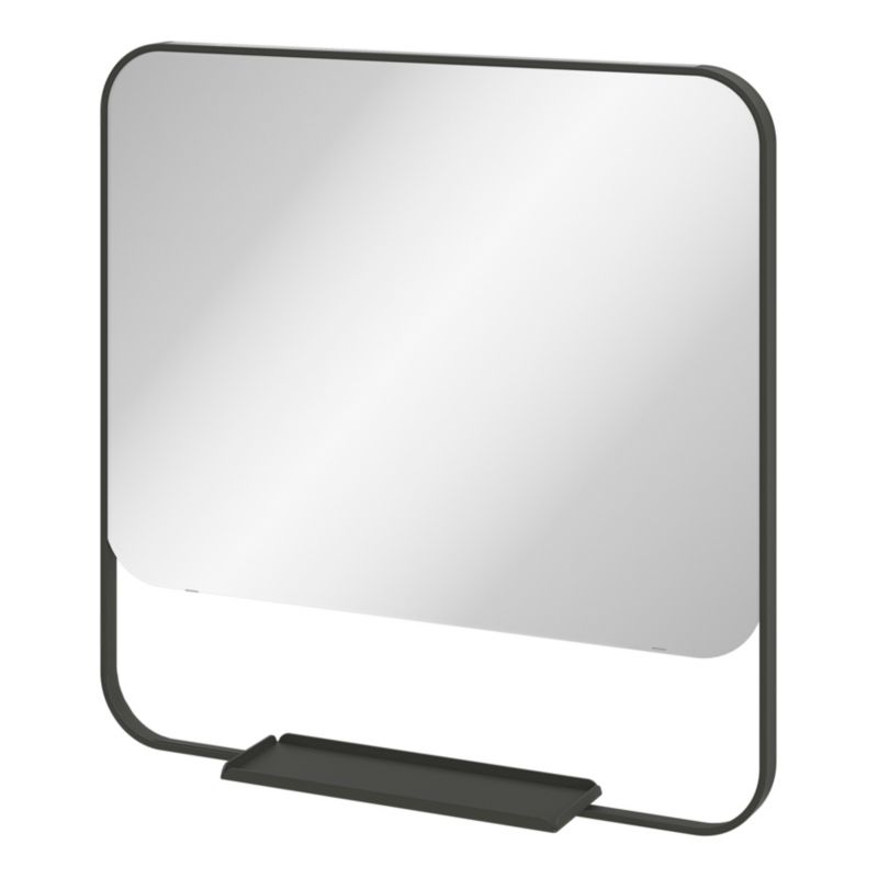 Lustro z półką GoodHome Maza 60,5 x 47,5 cm czarne