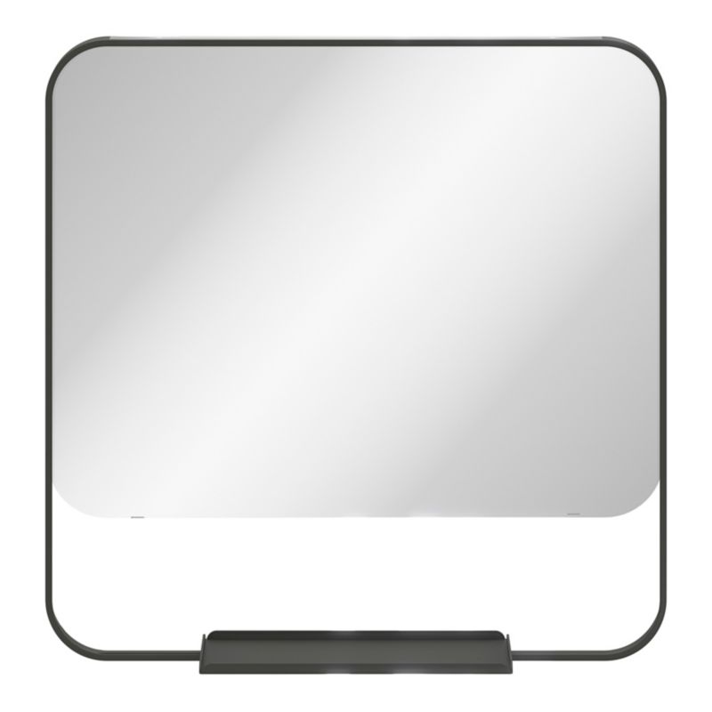 Lustro z półką GoodHome Maza 60,5 x 47,5 cm czarne