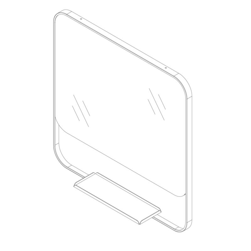 Lustro z półką GoodHome Maza 60,5 x 47,5 cm czarne