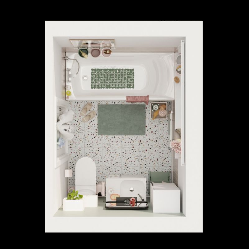 Lustro z półką GoodHome Maza 60,5 x 47,5 cm czarne