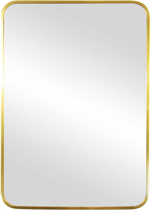 Lustro zaokrąglone Sepio 50 x 70 cm złoty połysk