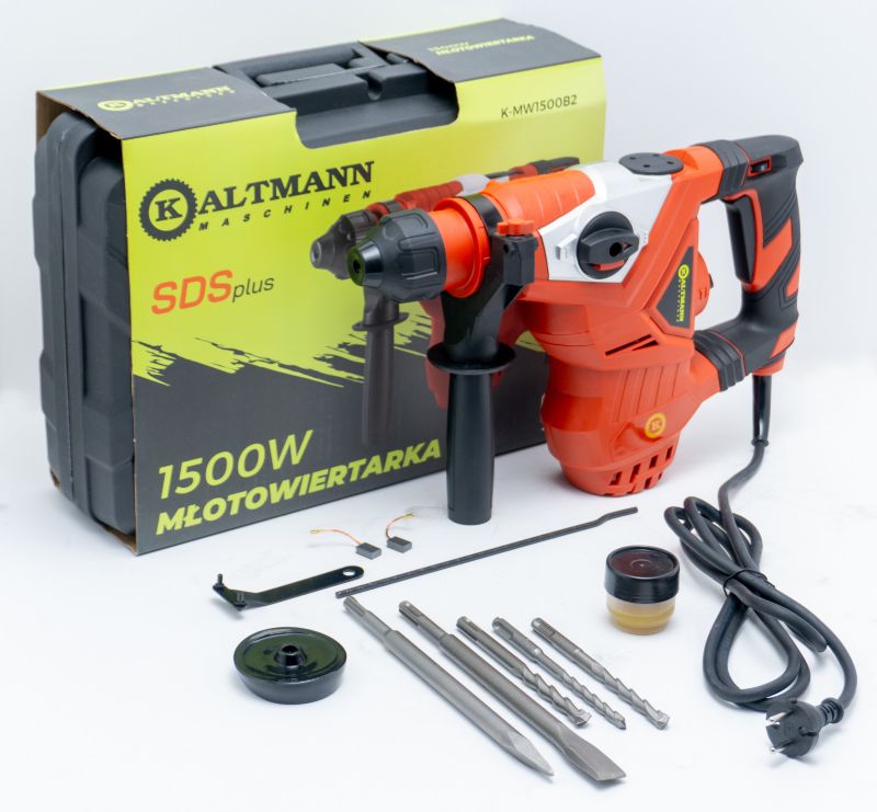 Młotowiertarka Kaltmann K-MW1500B2 SDS Plus 1500 W Zestaw z Walizką 1 ...