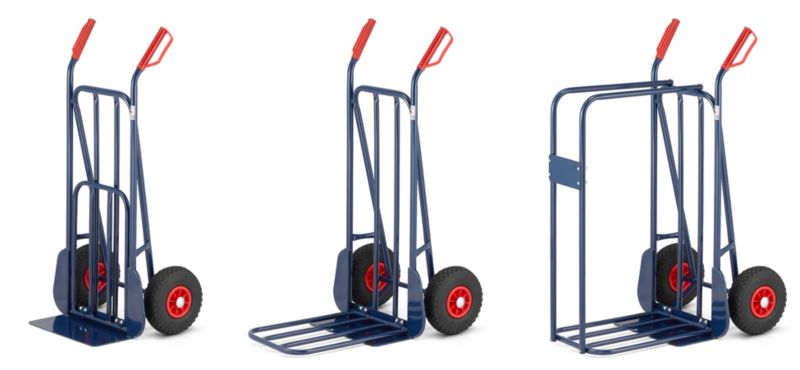 Młynarka wózek magazynowy HIGHER na drewno 280kg pompowane koła 1szt.