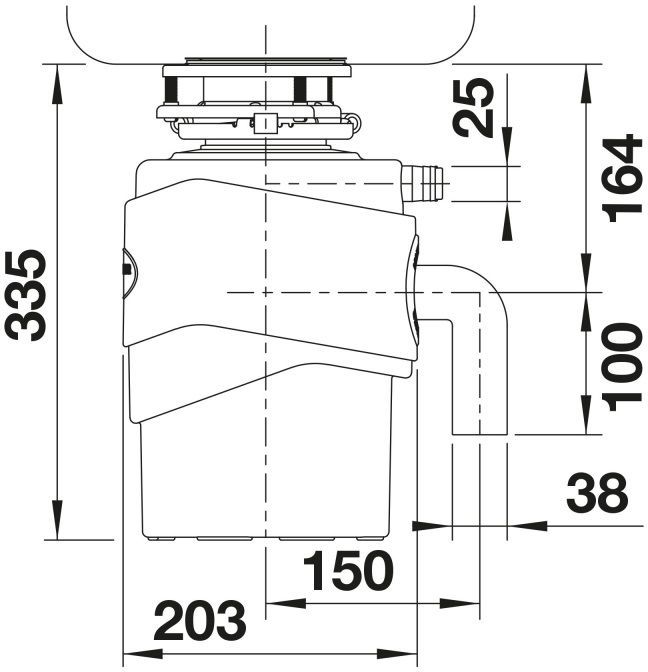 Młynek do bio odpadów Blanco FWD Max, 3-stopniowy, stal szlachetna, 1 szt.