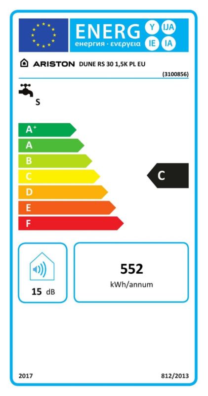 Mały bojler elektryczny Ariston Dune RS 30  Podgrzewacz Wody Nadumywalkowy 1.5 kW 1 szt.