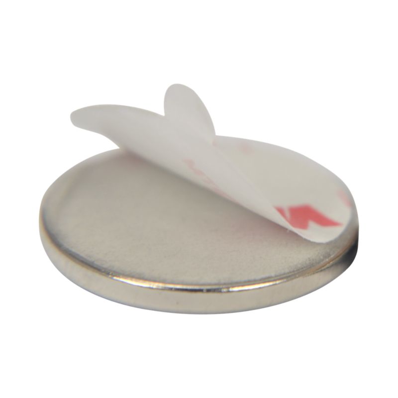 Magnes neodymowy Stahl okrągły samoprzylepny 20x2 mm 2 sztuki