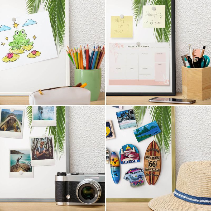 Magnetyczna tablica ozdobna Wallfluent 50x50 Egzotyczna natura w złotej ramie 1szt