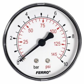 Manometr Ferro 10 bar fi 63 mm 1/4" Axial